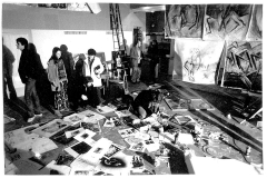 8 der Tisch, Saal Restaurant Weiss Kreuz, Felsberg, 1980